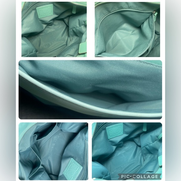 VTG Gorgeous Coach Leather Tote Robin’s Egg/Tiffany Blue NEAR PERFECT IMO Read! - Picture 15 of 16